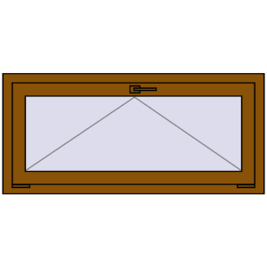 Buy Tilt-and-Turn 1165x535 mm REHAU OPTIMUM EURO-DESIGN 70 GOLDEN OAK two-sided
