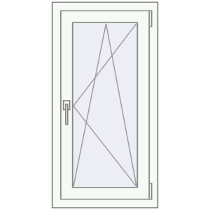 Buy Tilt-and-Turn 500x1000 mm REHAU OPTIMUM EURO-DESIGN 70 RAL 9016 Traffic white two-sided