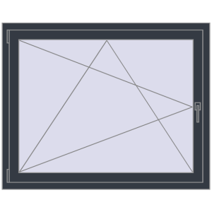 Zamów teraz Okna skrzydłowe 1300x1000 mm CLASICTHERM 70 ANTHRACITE_GREY_STRUKTURAL dwustronny