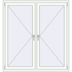 Buy Tilt-and-Turn 1400x1500 mm REHAU ENERGY-SAVING SYNEGO MD RAL 9016 Traffic white two-sided