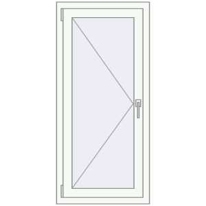 Buy Tilt-and-Turn 600x1300 mm REHAU ENERGY-SAVING SYNEGO MD RAL 9016 Traffic white two-sided