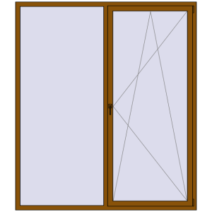 Okno plastikowe 2000x2300 mm Dwuskrzydłowe. Widok od środka Zamów teraz Okna skrzydłowe 2000x2300 mm KORSA ENERGY-SAVING REHAU SYNEGO MD