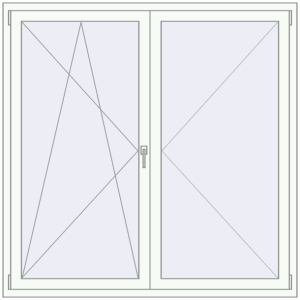 Buy Tilt-and-Turn 1600x1600 mm REHAU BRILLANT DESIGN RAL 9016 Traffic white two-sided