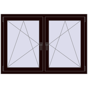 Zamów teraz Okna skrzydłowe 1365x935 mm REHAU ENERGY-SAVING SYNEGO MD CHOCOLATE_BROWN dwustronny