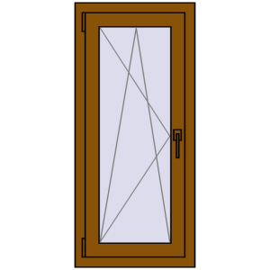 Buy Tilt-and-Turn 540x1100 mm REHAU OPTIMUM EURO-DESIGN 70 GOLDEN OAK two-sided