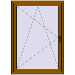 Buy Tilt-and-Turn 1000x1400 mm REHAU OPTIMUM EURO-DESIGN 70 GOLDEN OAK two-sided
