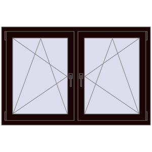 Zamów teraz Okna skrzydłowe 1425x905 mm REHAU ENERGY-SAVING SYNEGO MD CHOCOLATE_BROWN dwustronny