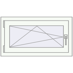 Buy Tilt-and-Turn 765x515 mm REHAU BRILLANT DESIGN RAL 9016 Traffic white two-sided