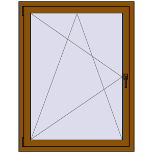 Buy Tilt-and-Turn 1000x1300 mm REHAU OPTIMUM EURO-DESIGN 70 GOLDEN OAK two-sided