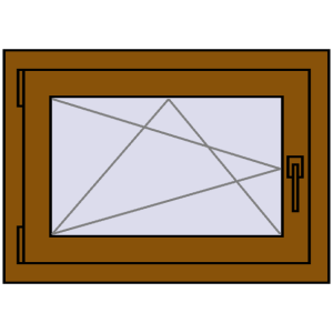 Buy Tilt-and-Turn 700x500 mm REHAU OPTIMUM EURO-DESIGN 70 GOLDEN OAK two-sided