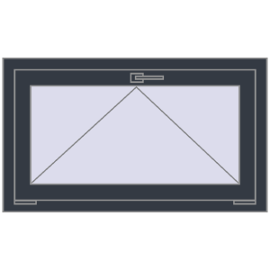 Zamów teraz Okna skrzydłowe 956x556 mm REHAU OPTIMUM EURO-DESIGN 70 ANTHRACITE_GREY_STRUKTURAL dwustronny