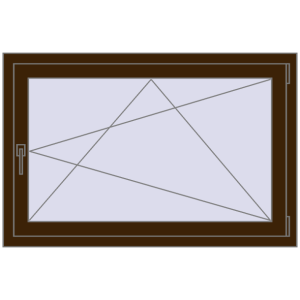 Buy Tilt-and-Turn 1170x770 mm REHAU OPTIMUM EURO-DESIGN 70 DARK_OAK two-sided