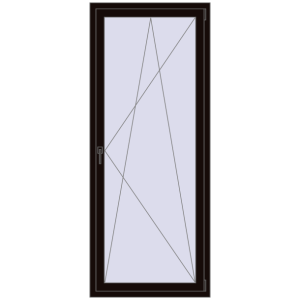 Buy Tilt-and-Turn 840x2060 mm REHAU ENERGY-SAVING SYNEGO MD BLACK_BROWN two-sided