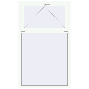 Okno aluminiowe 1000x1700 mm Jednoskrzydłowe z naświetlem. Widok od środka Zamów teraz Okna skrzydłowe 1000x1700 mm KORSA ALU STANDARD 70