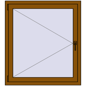 Zamów teraz Okna skrzydłowe 960x1070 mm EPSILON OPTIMA GOLDEN OAK dwustronny