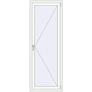 Buy Tilt-and-Turn 700x2000 mm REHAU OPTIMUM EURO-DESIGN 70 RAL 9016 Traffic white two-sided