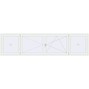 Buy Tilt-and-Turn 3850x950 mm KORSA OPTIMUM REHAU EURO 70