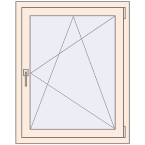 Buy Tilt-and-Turn 800x1000 mm REHAU OPTIMUM EURO-DESIGN 70 CREAME_WHITE_50L-2 two-sided