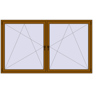 Zamów teraz Okna skrzydłowe 2400x1400 mm REHAU ENERGY-SAVING SYNEGO MD GOLDEN OAK dwustronny