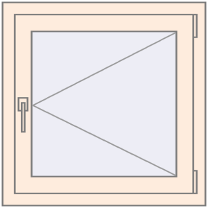 Buy Tilt-and-Turn 700x700 mm REHAU OPTIMUM EURO-DESIGN 70 CREAME_WHITE_50L-2 two-sided
