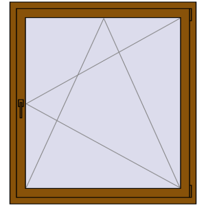 Zamów teraz Okna skrzydłowe 1200x1300 mm REHAU ENERGY-SAVING SYNEGO MD GOLDEN OAK dwustronny