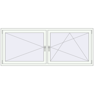 Buy Tilt-and-Turn 2100x850 mm REHAU OPTIMUM EURO-DESIGN 70 ANTHRACITE_GREY_STRUKTURAL external