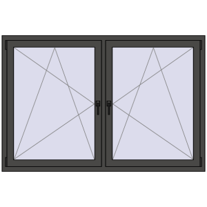 Zamów teraz Okna skrzydłowe 1830x1175 mm REHAU ENERGY-SAVING SYNEGO MD BASALT_GREY dwustronny