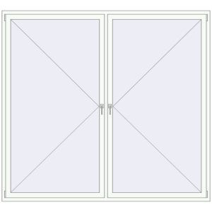 Buy Tilt-and-Turn 2400x2200 mm REHAU ENERGY-SAVING SYNEGO MD RAL 9016 Traffic white two-sided