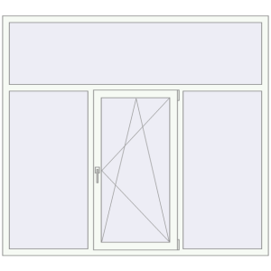 Buy Tilt-and-Turn 2020x1800 mm REHAU BRILLANT DESIGN RAL 9016 Traffic white two-sided