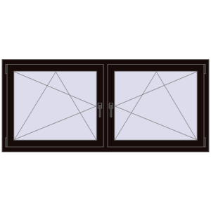 Zamów teraz Okna skrzydłowe 1830x815 mm REHAU ENERGY-SAVING SYNEGO MD BLACK_BROWN dwustronny