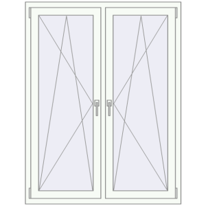 Buy Tilt-and-Turn 1180x1530 mm REHAU BRILLANT DESIGN RAL 9016 Traffic white two-sided