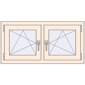 Okno plastikowe 990x500 mm Dwuskrzydłowe. Widok od środka Zamów teraz Okna skrzydłowe 990x500 mm REHAU OPTIMUM EURO-DESIGN 70 CREAME_WHITE_50L-2 dwustronny