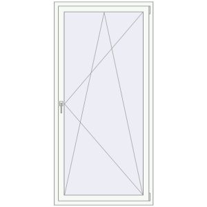 Buy Tilt-and-Turn 1000x2100 mm REHAU OPTIMUM EURO-DESIGN 70 RAL 9016 Traffic white two-sided