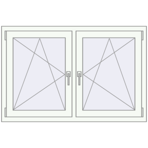 Zamów teraz Okna skrzydłowe 1305x830 mm REHAU ENERGY-SAVING SYNEGO MD BASALT_GREY zewnętrzny
