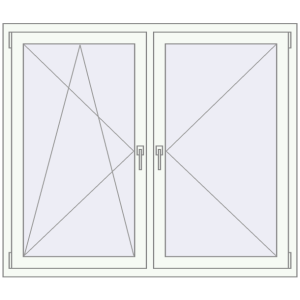 Buy Tilt-and-Turn 1500x1250 mm REHAU OPTIMUM EURO-DESIGN 70 RAL 9016 Traffic white two-sided