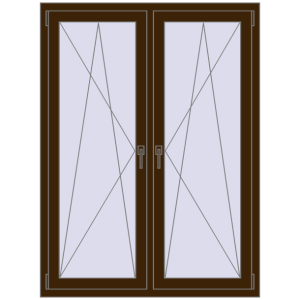 Zamów teraz Okna skrzydłowe 1230x1550 mm REHAU ENERGY-SAVING SYNEGO MD DARK_OAK dwustronny