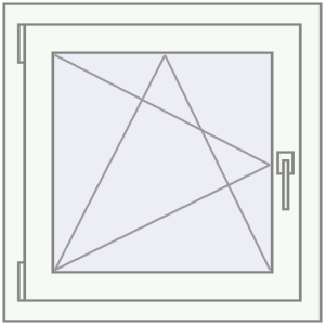 Buy Tilt-and-Turn 650x650 mm REHAU BRILLANT DESIGN RAL 9016 Traffic white two-sided