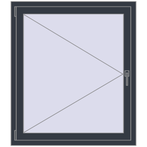 Buy Tilt-and-Turn 1000x1150 mm KORSA ENERGY-SAVING REHAU SYNEGO MD ANTHRACITE_GREY_STRUKTURAL two-sided