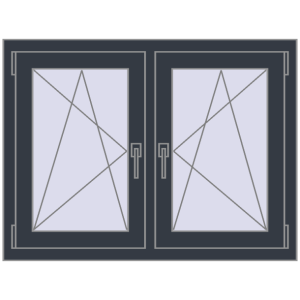 Zamów teraz Okna skrzydłowe 1005x755 mm REHAU ENERGY-SAVING SYNEGO MD ANTHRACITE_GREY_STRUKTURAL dwustronny