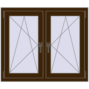 Zamów teraz Okna skrzydłowe 1050x905 mm REHAU ENERGY-SAVING SYNEGO MD DARK_OAK dwustronny