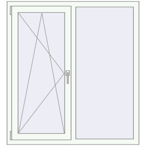 Buy Tilt-and-Turn 1200x1300 mm REHAU BRILLANT DESIGN RAL 9016 Traffic white two-sided