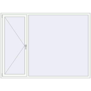 Buy Tilt-and-Turn 2335x1700 mm REHAU ENERGY-SAVING SYNEGO MD RAL 9016 Traffic white two-sided