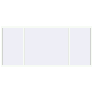 Buy Tilt-and-Turn 2375x1075 mm REHAU BRILLANT DESIGN RAL 9016 Traffic white two-sided