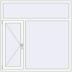Buy Tilt-and-Turn 1500x1500 mm REHAU ENERGY-SAVING SYNEGO MD RAL 9016 Traffic white two-sided