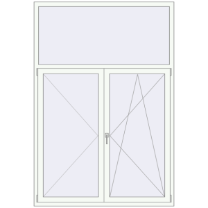 Buy Tilt-and-Turn 1530x2230 mm REHAU OPTIMUM EURO-DESIGN 70 RAL 9016 Traffic white two-sided