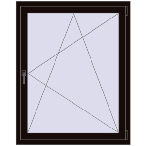 Buy Tilt-and-Turn 1000x1250 mm REHAU OPTIMUM EURO-DESIGN 70 BLACK_BROWN two-sided