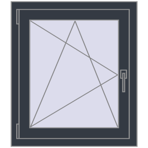 Buy Tilt-and-Turn 680x780 mm REHAU OPTIMUM EURO-DESIGN 70 ANTHRACITE_GREY_STRUKTURAL two-sided
