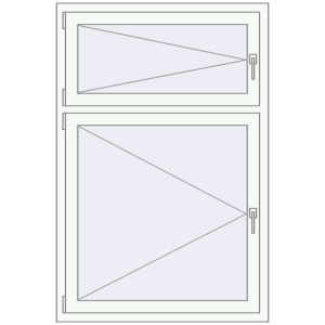 Buy Tilt-and-Turn 1000x1500 mm REHAU OPTIMUM EURO-DESIGN 70 RAL 9016 Traffic white two-sided