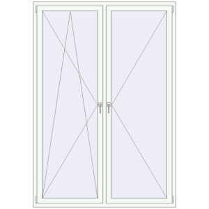 Buy Tilt-and-Turn 1600x2300 mm REHAU ENERGY-SAVING SYNEGO MD ANTHRACITE_GREY_STRUKTURAL external