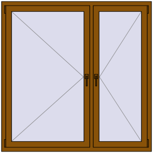 Zamów teraz Okna skrzydłowe 1500x1500 mm REHAU OPTIMUM EURO-DESIGN 70 GOLDEN OAK dwustronny
